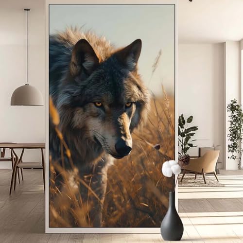 Diamond Painting Tier Diamant Painting Bilder Wolf, Diamond Painting Groß XXL 90x180 cm, Diamant Painting Bilder Erwachsene DIY Bastelset Diamond Painting Crystal Art Stickerei Set für Wand Dekor q686 von Generic