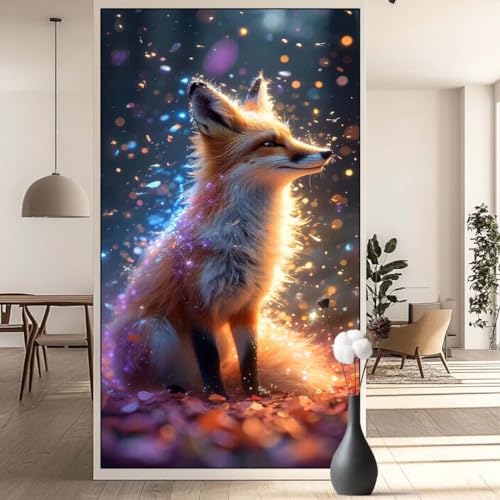 Diamond Painting Tier Diamond Painting Erwachsene Fuchs, 5D Diamant Painting Bilder Full Drill Diamond Painting Kinder, DIY Malen Nach Zahlen Diamant Kunst Malerei Set für Wand Dekor 30 x 60 cm q681 von Generic