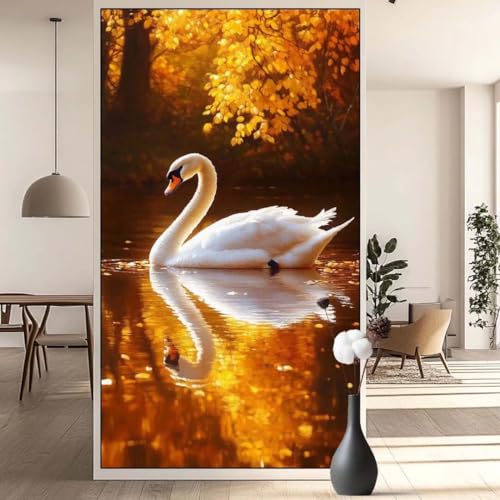 Diamond Painting Tier Diamond Painting Erwachsene Gans, 5D Diamant Painting Bilder Full Drill Diamond Painting Kinder, DIY Malen Nach Zahlen Diamant Kunst Malerei Set für Wand Dekor 40 x 70 cm q673 von Generic