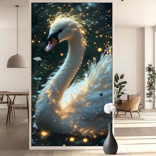 Diamond Painting Tier Diamond Painting Erwachsene Gans, 5D Diamant Painting Bilder Full Drill Diamond Painting Kinder, DIY Malen Nach Zahlen Diamant Kunst Malerei Set für Wand Dekor 50 x 120 cm q675 von Generic