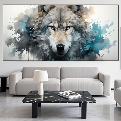 Diamond Painting Tier Diamond Painting Erwachsene Groß xxl 50x150cm Diamant Malerei Wolf Malen Nach Zahlen DIY Strass Kunst Mosaikherstellung Crystal Stickerei sets für Home Wand Dekor Geschenke XD231 Diamond Painting Tier Diamond Painting Erwachsene Groß xxl 50x150cm Diamant Malerei Wolf Malen Nach Zahlen DIY Strass Kunst Mosaikherstellung Crystal Stickerei sets für Home Wand Dekor Geschenke XD231 von Generic