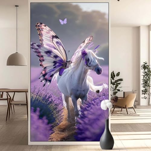 Diamond Painting Tier Diamond Painting Erwachsene Pferd, 5D Diamant Painting Bilder Full Drill Diamond Painting Kinder, DIY Malen Nach Zahlen Diamant Kunst Malerei Set für Wand Dekor 40 x 70 cm q693 von Generic