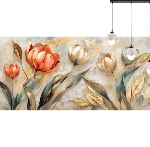 Diamond Painting Tulpe Diamant Painting Bilder Blume, Diamond Painting Groß XXL 200 x 90 cm, Diamant Painting Bilder Erwachsene DIY Simple Diamond Painting Crystal Art Stickerei für Wand Dekor q578 von Generic