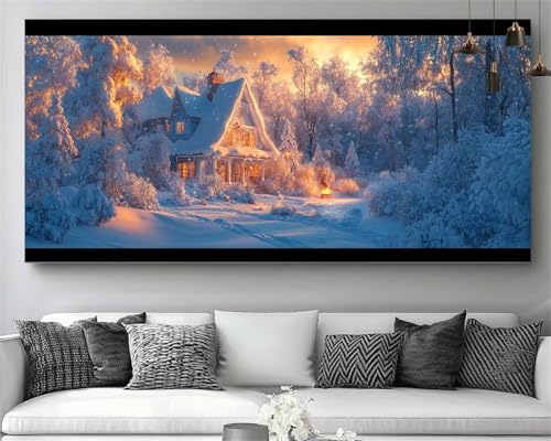 Diamond Painting Wald Diamant Painting Kinder Im Winter Kristall Stickerei Kit, 5D Crystal Art Volldiamant Strass Eckige Steine Bastelset, DIY Daiments Mosaik Art für Wand Dekor Geschenke 40x80cm M755 Diamond Painting Wald Diamant Painting Kinder Im Winter Kristall Stickerei Kit, 5D Crystal Art Volldiamant Strass Eckige Steine Bastelset, DIY Daiments Mosaik Art für Wand Dekor Geschenke 40x80cm M755 von Generic