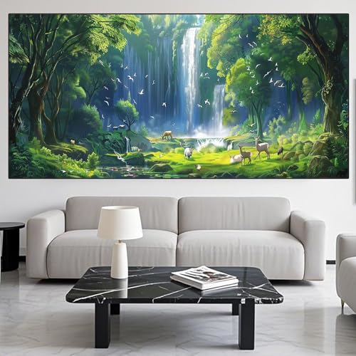 Diamond Painting Wald Diamond Painting Erwachsene Groß xxl 90x180cm Diamant Malerei Tier Malen Nach Zahlen DIY Strass Kunst Mosaikherstellung Crystal Stickerei sets für Home Wand Dekor Geschenke XD801 Diamond Painting Wald Diamond Painting Erwachsene Groß xxl 90x180cm Diamant Malerei Tier Malen Nach Zahlen DIY Strass Kunst Mosaikherstellung Crystal Stickerei sets für Home Wand Dekor Geschenke XD801 von Generic