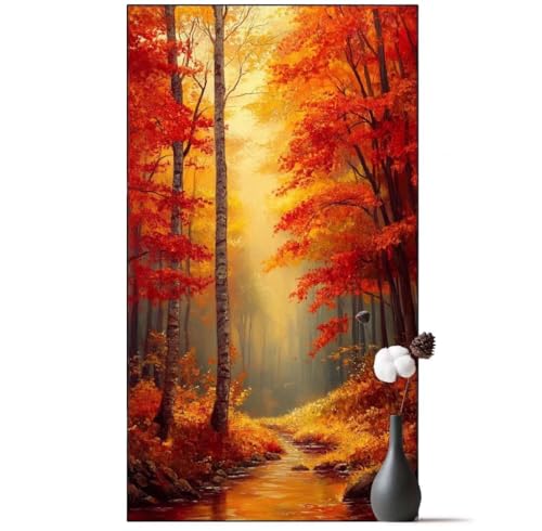 Diamond Painting Wald Diamond Painting Erwachsene Herbst, 5D Diamant Painting Bilder Full Drill Diamond Painting Kinder, DIY Malen Nach Zahlen Diamant Kunst Malerei Set für Wand Dekor 30 x 60 cm q1031 von Generic