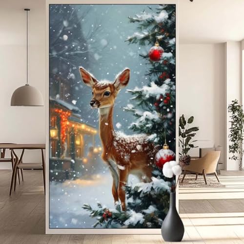 Diamond Painting Winter Diamant Painting Bilder Hirsche, Diamond Painting Groß XXL 30 x 60 cm, Diamant Painting Bilder Erwachsene DIY Simple Diamond Painting Crystal Art Stickerei für Wand Dekor q662 von Generic