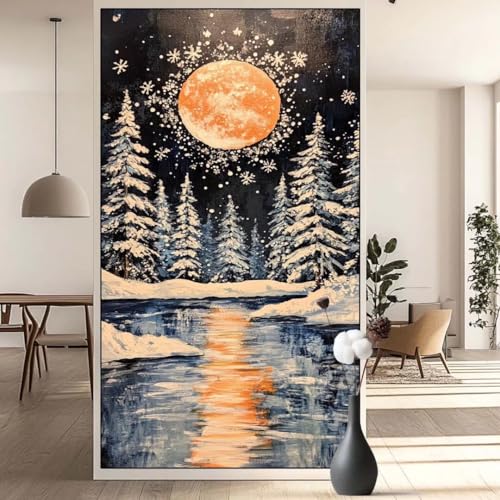 Diamond Painting Winter Diamant Painting Bilder Landschaft, Diamond Painting Groß XXL 30x60 cm, Diamant Painting Bilder Erwachsene DIY Simple Diamond Painting Crystal Art Stickerei für Wand Dekor q656 von Generic