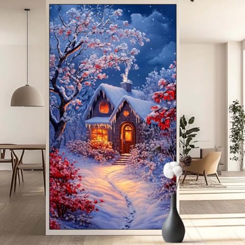 Diamond Painting Winter Diamant Painting Bilder Landschaft, Diamond Painting Groß XXL 30x60 cm, Diamant Painting Bilder Erwachsene DIY Simple Diamond Painting Crystal Art Stickerei für Wand Dekor q658 von Generic