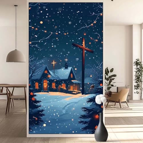 Diamond Painting Winter Diamant Painting Bilder Landschaft,Diamond Painting Groß XXL 80x190 cm,Diamant Painting Bilder Erwachsene DIY Simple Diamond Painting Crystal Art Stickerei für Wand Dekor q646 von Generic