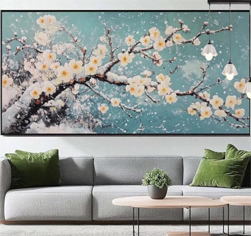 Diamond Painting Winter Diamond Painting Erwachsene Blumen, 5D Diamant Painting Bilder Full Drill Diamond Painting Kinder, DIY Malen Nach Zahlen Diamant Kunst Malerei Set für Wand Dekor 120x60 cm q59 von Generic