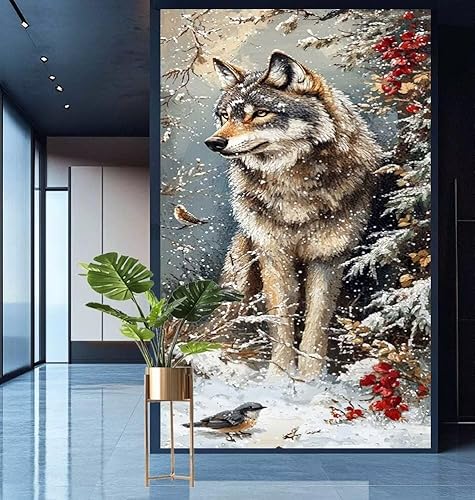Diamond Painting Winter Diamond Painting Erwachsene Groß xxl 80x160cm Diamant Malerei Wolf Malen Nach Zahlen DIY Strass Kunst Mosaikherstellung Crystal Stickerei Malerei Kits,Home Dekor Geschenke E550 Diamond Painting Winter Diamond Painting Erwachsene Groß xxl 80x160cm Diamant Malerei Wolf Malen Nach Zahlen DIY Strass Kunst Mosaikherstellung Crystal Stickerei Malerei Kits,Home Dekor Geschenke E550 von Generic
