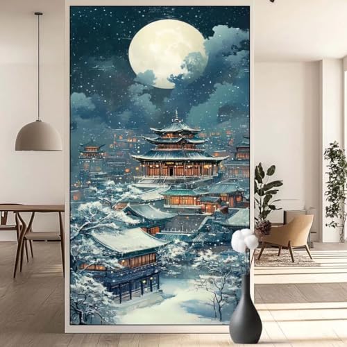 Diamond Painting Winter Diamond Painting Erwachsene Landschaft, 5D Diamant Painting Bilder Full Drill Diamond Painting Kinder, DIY Malen Nach Zahlen Malerei Stickerei Set für Wand Dekor 30x60 cm q653 von Generic