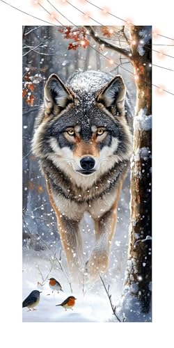 Diamond Painting Wolf, Diamant Painting Bilder Erwachsene Winter, DIY Diamond Art Kinder Malen Nach Zahlen Bastelset, 5D Diamant Kunst Malerei Stickerei Set, Geschenke Home Wand Dekor 80x180cm T1219 Diamond Painting Wolf, Diamant Painting Bilder Erwachsene Winter, DIY Diamond Art Kinder Malen Nach Zahlen Bastelset, 5D Diamant Kunst Malerei Stickerei Set, Geschenke Home Wand Dekor 80x180cm T1219 von Generic