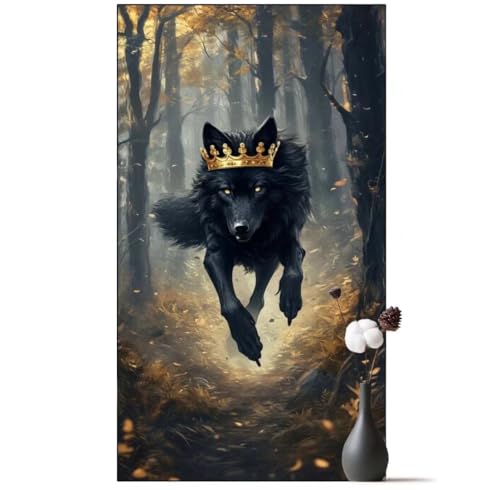 Diamond Painting Wolf Diamond Painting Erwachsene Tier, 5D Diamant Painting Bilder Full Drill Diamond Painting Kinder, DIY Malen Nach Zahlen Diamant Kunst Malerei Set für Wand Dekor 90 x 180 cm q917 von Generic