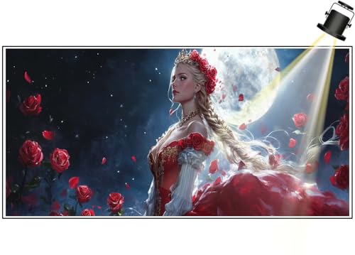 Diamond Painting XXL Groß 100x40 cm Diamant Painting Bilder Fee Diamond Art Painting Kits, DIY Basteln Erwachsene Malen Nach Zahlen Full Diamant Art Malerei Stickerei Set Home Wand Dekor Blume F737 von Generic