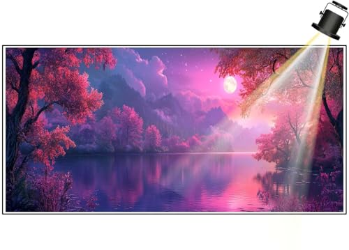 Diamond Painting XXL Groß 100x40 cm Diamant Painting Bilder Japanischer Stil Diamond Art Painting Kits, DIY Basteln Erwachsene Malen Nach Zahlen Malerei Stickerei Set Home Wand Dekor Landschaft F644 von Generic