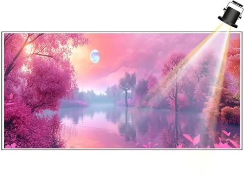 Diamond Painting XXL Groß 100x40 cm Diamant Painting Bilder Japanischer Stil Diamond Art Painting Kits, DIY Basteln Erwachsene Malen Nach Zahlen Malerei Stickerei Set Home Wand Dekor Landschaft F645 von Generic