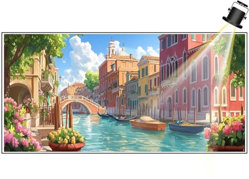 Diamond Painting XXL Groß 110 X 50 CM Diamant Painting Bilder Venedig Diamond Art Painting Kits,DIY Basteln Erwachsene Malen Nach Zahlen Full Zubehör Malerei Stickerei Set, Wand Decor Landschaft F720 von Generic