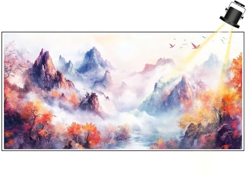 Diamond Painting XXL Groß 110x50 cm Diamant Painting Bilder Bergblick Diamond Art Painting Kits, DIY Basteln Erwachsene Malen Nach Zahlen Full Diamant Malerei Stickerei Set, Wand Dekor Landschaft F654 von Generic