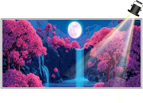 Diamond Painting XXL Groß 140x70 cm Diamant Painting Bilder Mysterium Diamond Art Painting Kits, DIY Basteln Erwachsene Malen Nach Zahlen Full Diamant Malerei Stickerei Set, Wand Dekor Landschaft F662 von Generic