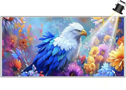 Diamond Painting XXL Groß 180x90 cm Diamant Painting Bilder Niedlicher Vogel Diamond Art Painting Kits, DIY Basteln Erwachsene Malen Nach Zahlen Full Diamant Painting Set Home Wand Dekor Blume F426 von Generic