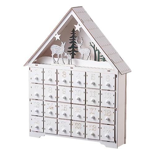 Digitaler Weihnachtskalender - Adventskalender aus Holz in Form eines Hauses, Adventskalender mit 24 Schubladen | Adventskalender 'Advent mit Countdown für Kinder Digitaler Weihnachtskalender - Adventskalender aus Holz in Form eines Hauses, Adventskalender mit 24 Schubladen | Adventskalender 'Advent mit Countdown für Kinder von Generic
