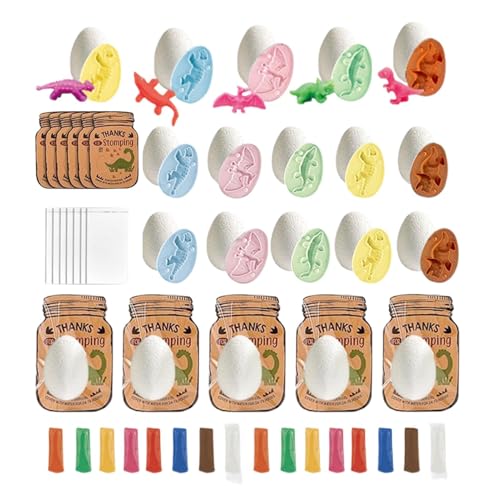 Dino Eggs Dig Kit,Dinosaurier-Eier | Modelliermasse Kinderformmasse 20 Stück Dinosaurier-Ei - Dino-Eier, Dinosaurier-Ton zur Entwicklung von Kreativität, Koordination, Teamarbeit, Vorschule von Generic