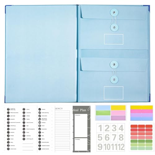 Dokumenten-Organizer – Veloron Life Book File Organizer, Folio-Life Organizer | Mehrzweck-Aufbewahrungsbox für Lebensbücher für Pässe, Fotos, Briefe, Papiere und Akten von Generic