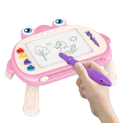 Doodle Board Tablet-Spielzeug, magnetisches Zeichenbrett, Pädagogische Lerntafel mit Frosch-Design, Schreib- und Malkritzelblock, Lernspielzeug für Kleinkinder, Tischdesign, abnehmbar, für, Mädchen i von Generic