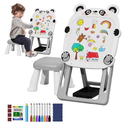 Doppelseitiges Zeichenbrett, Magnetische Tafel Verstellbare Magnetische Whiteboard-Zeichentafel Für Kleinkinder, Magnetische Kreidetafel Mit Faltbarer Halterung Und Staffelei Für Whiteboards Für Kind von Generic