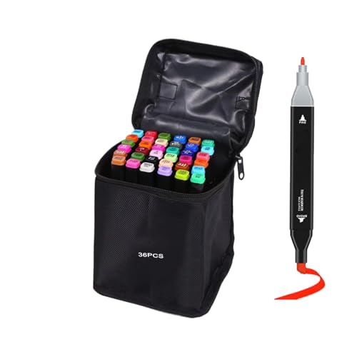 Doppelspitzenmarkierungen Set - Farben Art Marker, Alkoholbasis Tinte | Künstler Doppelspitzenmarker Set Smudge Proof, wasserdichtes Skizzierpapier Keramik Plastikstein für Zeichnen von Generic