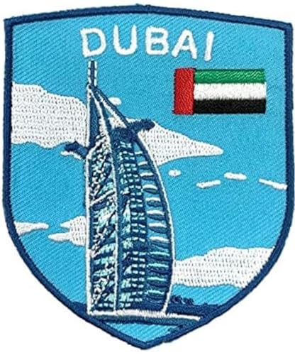 Dubai (7,6 cm) besticktes Abzeichen zum Aufbügeln oder Aufnähen, Reise-Souvenir-Emblem, perfekt für Jacken, Hüte, Rucksäcke, Hemden, Mützen, DIY-Geschenkflicken von Generic