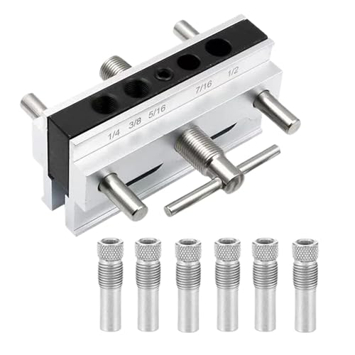 Dübel-Vorrichtungssatz, Zentrierdübel-Vorrichtung, Holzbearbeitungs-Mitteldübel-Bohrführungslehre | von Generic