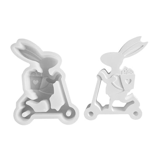 Easter Bunny Silicone Mold - Skateboard Rabbit Gypsum Soap Molds | Handmade Home Decoration Mold | Crafts Supplies For Soap, Soy, Wax, Epoxy, & Resin von Generic