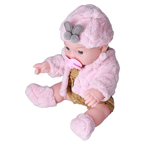 Echte Babypuppen, die Echt Aussehen, Lebensechte Babypuppen, die Echt Aussehen, mit Floralen Details, Passender Mütze, 12 Zoll Waschbares Spielzeug mit Weichem Körper, Schwarze von Generic