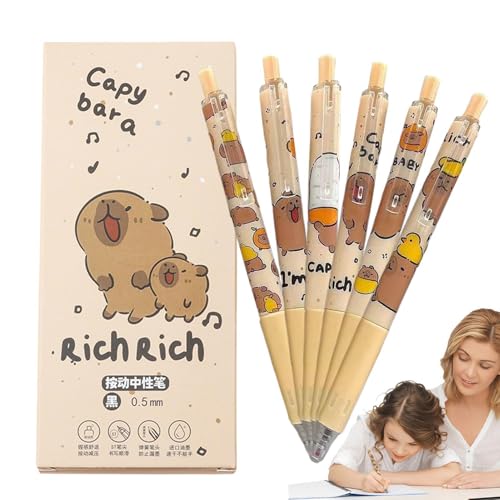 Einziehbarer Kugelschreiber Stift Capybara Ink Pen Kinder Schreibstift niedliche Schreibwarenpenstbürne Stiftstiftstift Stift einzigartiger Geschenk Stift Japaner Stift Neuartige Schreibtisch Pen Komf von Generic