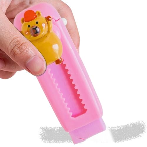 Einziehbarer Radiergummi – Capibara Push-Pull-Radiergummi | Capybara Schiebestift | Gleitradierer | Capybara Gleitstift-Radiergummi | Süße Radiergummis Push Pull | Capybara Niedliche Einziehbare Push- von Generic