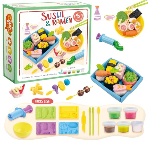 Eiscreme-Modelliermasse-Set, bunte Modelliermasse | Waffelmaschine, Pizza und Hamburger, Chefspielzeug - Play Food Sets aus Modelliermasse und Ton Set von Generic