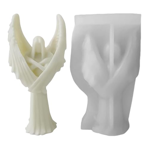 Engel-Seifenform, Engel-Gießform - Gipsharzform Dark Angel Silikonform - 3D Home Decor Crafting Gießkerzenform für das Wohnzimmer von Generic