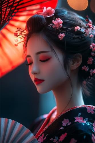 Erwachsene und Anfänger Diamond Painting DIY 5D Voll Bohren Set Schöne Geisha Im Kimono Bild Diamant Gemälde Diamant Malerei Arts Craft Perfekt Für Entspannung Und Decor Runder Diamant 80x120cm C0053 Erwachsene und Anfänger Diamond Painting DIY 5D Voll Bohren Set Schöne Geisha Im Kimono Bild Diamant Gemälde Diamant Malerei Arts Craft Perfekt Für Entspannung Und Decor Runder Diamant 80x120cm C0053 von Generic
