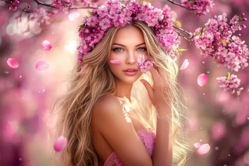 Erwachsene und Anfänger Diamond Painting DIY 5D Voll Bohren Set Schönes Mädchen Blumen Bild Diamant Gemälde Diamant Malerei Arts Craft Perfekt Für Entspannung Und Decor Runder Diamant 40x60cm C0733 Erwachsene und Anfänger Diamond Painting DIY 5D Voll Bohren Set Schönes Mädchen Blumen Bild Diamant Gemälde Diamant Malerei Arts Craft Perfekt Für Entspannung Und Decor Runder Diamant 40x60cm C0733 von Generic