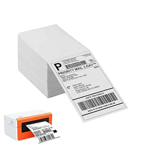 Etiketten für thermische Versandadressen,Thermodrucker-Etiketten - Faltbare Thermoetiketten - 500 Etiketten pro Stapel Thermodruckerpapier für Etiketten Starke Klebrigkeit oder t von Generic