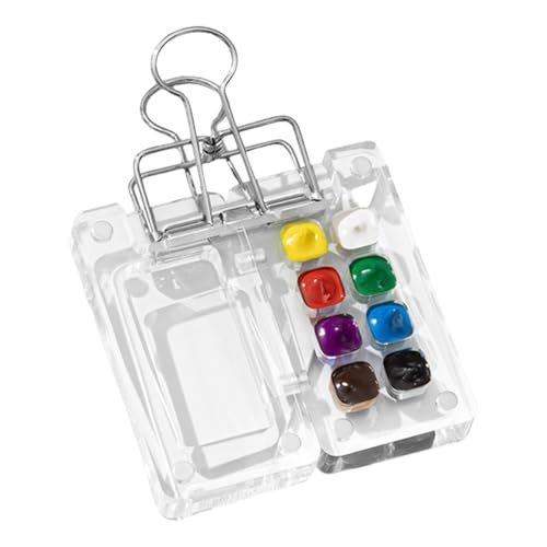 Etui für Aquarellfarbenpalette Deckel, Aquarellpalette mit Mehreren Fächern | Magnetisches Aquarell-Etui – Reise-Aquarell-Tablett-Palette für Reisen, Outdoor, Zuhause, Büros, Reisen von Generic