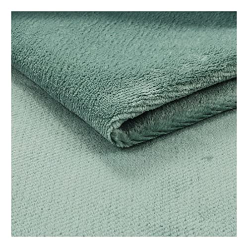 Fabreco® SORO Polsterstoff Meterware 140 cm breit, 100% Polyester, Gewicht 350 g/m2, Plüsch-Stoff mit ideal als oder Möbelstoff für Sofakissen, Polsterbezüge und Sitzkissen (Mint 08) von Generic