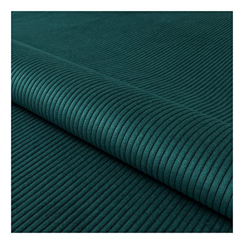 Fabreco® TORANO Polsterstoff Meterware 142 cm breit, 100% Polyester, Gewicht 330 g/m2, Cord-Strukturstoff ideal für Vorhänge oder Möbelstoff für Sofakissen, Polsterbezüge und Sitzkissen (Opalgrün 37) von Generic