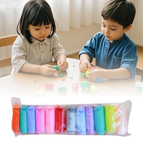 Factorys Leichte Modelliermasse im Beutel für Kinder, farbenfrohes Play-Doh-ähnliches, ideal für den Kindergarten, DIY-Bastelarbeiten, Modellieren mit Weltraumthema! (A, 23x5x4) von Generic