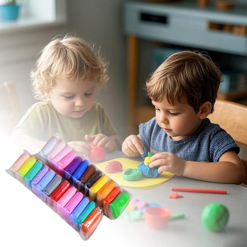 Factorys Leichte Modelliermasse im Beutel für Kinder, farbenfrohes Play-Doh-ähnliches, ideal für den Kindergarten, DIY-Bastelarbeiten, Modellieren mit Weltraumthema! (B, 23x10x8) von Generic