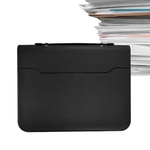 Fächermappe, tragbarer Aktenordner – A4 PU-Leder Ordner Organizer mit Reißverschluss, Notizblock-Halter, Business-Organizer, Notizblock-Halter Fächermappe, tragbarer Aktenordner – A4 PU-Leder Ordner Organizer mit Reißverschluss, Notizblock-Halter, Business-Organizer, Notizblock-Halter von Generic