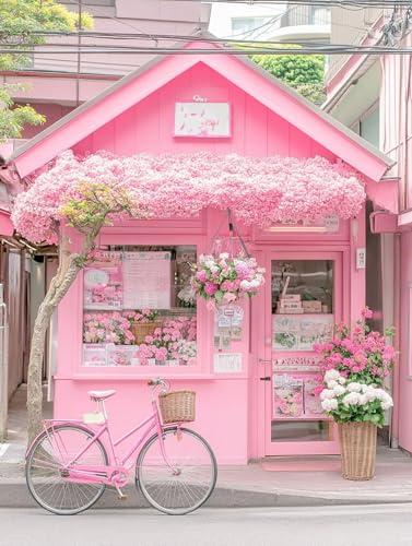 Fahrrad Diamond Painting Rosa Diamond Painting Erwachsene Kinder, DIY Runden Steine Mosaikherstellung Basteln Erwachsene Crystal Art Malerei Set für Zimmer Deko Wohnzimmer, Geschenke 30x40cm 4W6F-VI Fahrrad Diamond Painting Rosa Diamond Painting Erwachsene Kinder, DIY Runden Steine Mosaikherstellung Basteln Erwachsene Crystal Art Malerei Set für Zimmer Deko Wohnzimmer, Geschenke 30x40cm 4W6F-VI von Generic